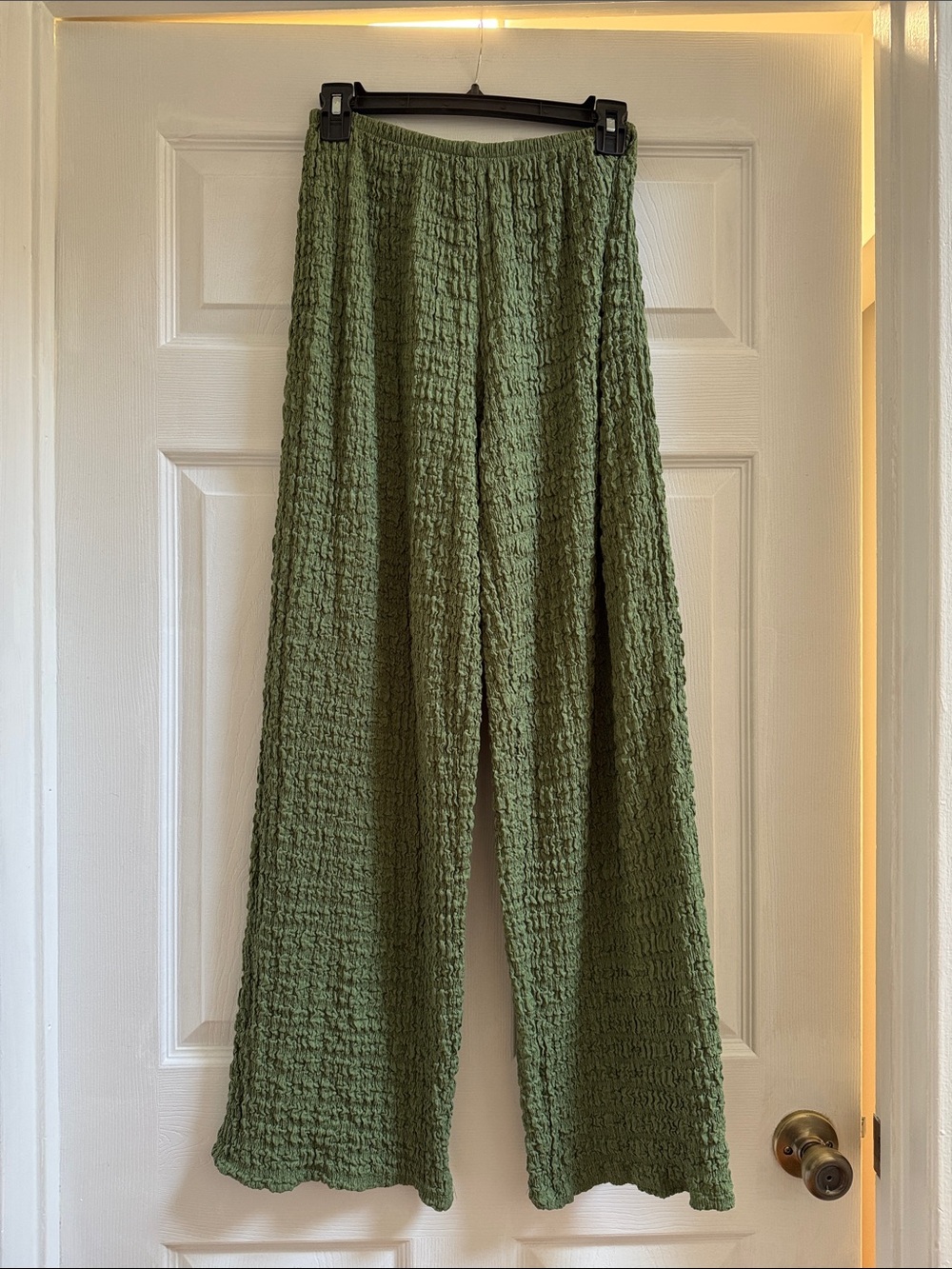 ZARA / Women's Wide-Leg Olive Green Pants